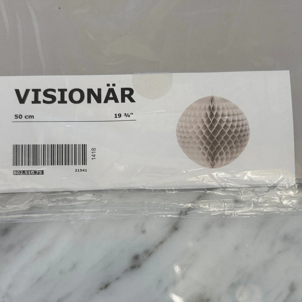 IKEA Visionär Gray hanging decoration. Gray. 19 3/4”